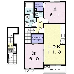 エスポワール・スピカ【2階】の間取り