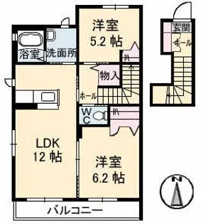 フォレスト エム【2階】の間取り