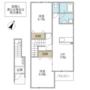 茨城県水戸市双葉台5【アパート】の間取り