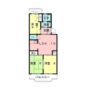 ルミエール平川地【4階】の間取り