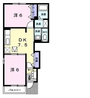 アイオーラIII【1階】の間取り