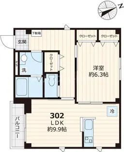 ビューノ東池袋【3階】の間取り