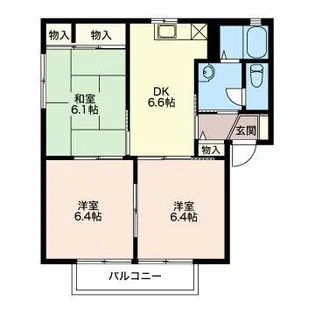 ディアステージA【2階】の間取り
