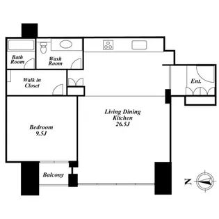 KDXレジデンス四谷【1階】の間取り