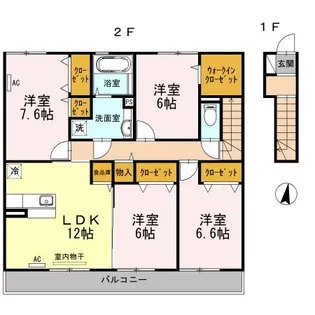 ラ・フォンテB棟の間取り