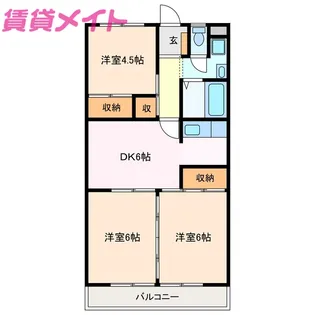 川本マンション【2階】の間取り