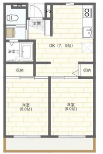 マイルド中村橋【1階】の間取り