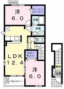 マミーハウスII A【2階】の間取り