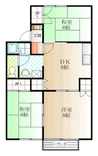 メゾンドコートD【1階】の間取り