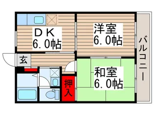 アイランドシャルム【1階】の間取り