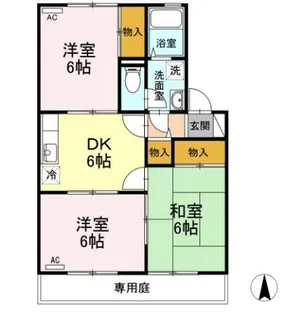 セントラルヴィレッジ桑原 B棟【1階】の間取り