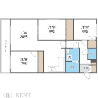 ティーズビレッジ元町【5階】の間取り