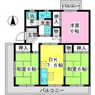 エクセレント下山門2【3階】の間取り