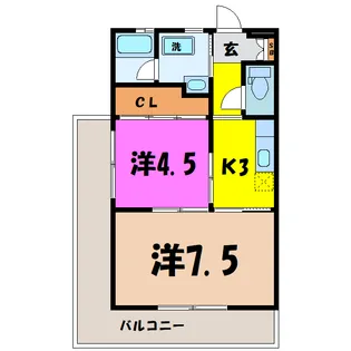 ブレーンハイム柴山【3階】の間取り