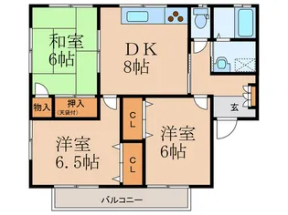 ウインド・イチキA【1階】の間取り