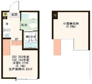 レグノテラス竹ノ塚【2階】の間取り