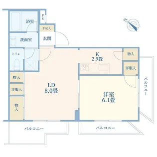 光建ヴォルフスガルテン護国寺【4階】の間取り