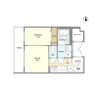 ドゥーエ大鳥居WEST【5階】の間取り