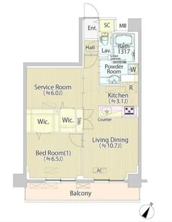 SASAZUKA TODAY【4階】の間取り