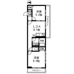 フェアリープレイス【2階】の間取り