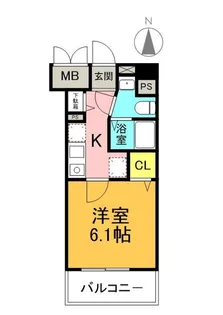 プランドール新町【3階】の間取り