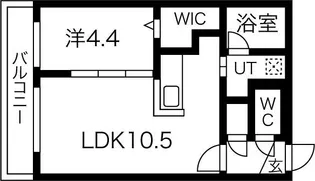 ジェルム東札幌 (GERME東札幌)【3階】の間取り