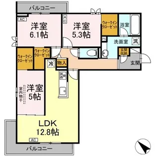 Casa Solare【2階】の間取り