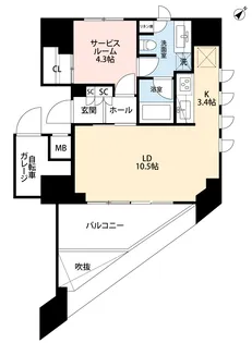 ヴァントヌーベル代々木【6階】の間取り