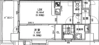 ラシュール・イン大橋II【8階】の間取り