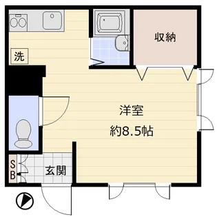 レインボウ代々木上原【1階】の間取り