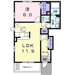 メテオール【1階】の間取り