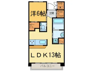 CENTRAL SQUARE west court【4階】の間取り