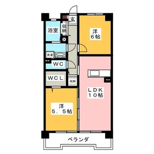 ロイヤルハイツワコーII【6階】の間取り