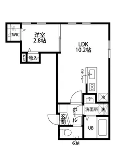 Alaise米山【2階】の間取り