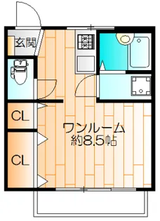 手島コーポ【2階】の間取り