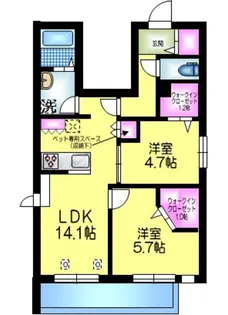 IL SOLE 中葛西 イルソーレナカカサイ【4階】の間取り