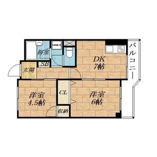 リバーパークアイワ【3階】の間取り