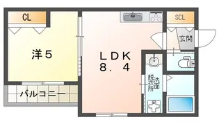 Luxe EASTI【1階】の間取り