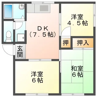 やまぐちハイツ【1階】の間取り