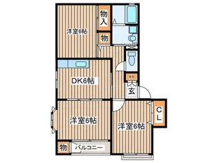 サン・エクセレントA館【2階】の間取り