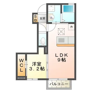 クオーレ【1階】の間取り