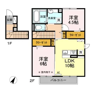 kafuuresidence【2階】の間取り