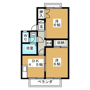 フォーダイヤモンズタウン A棟【1階】の間取り