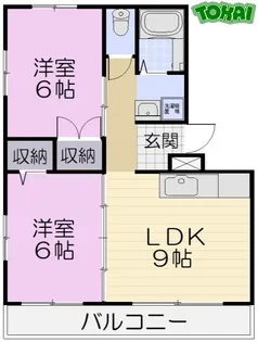 メロディハイツ下村I【2階】の間取り