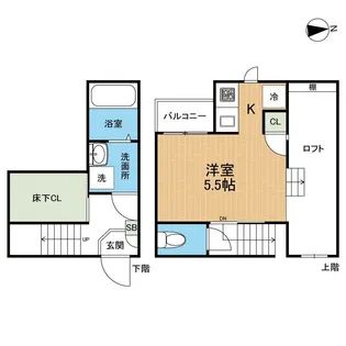 CB坪井ブランカ【1階】の間取り