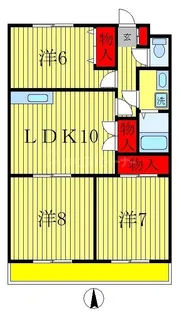 アルタオオタキ【3階】の間取り