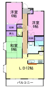 ハイツマロニエ今泉【1階】の間取り