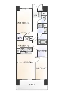 モアクレストアクゼス新横浜【4階】の間取り