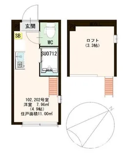 コーポ北池袋【2階】の間取り