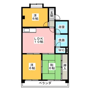 チュリス一社【3階】の間取り
